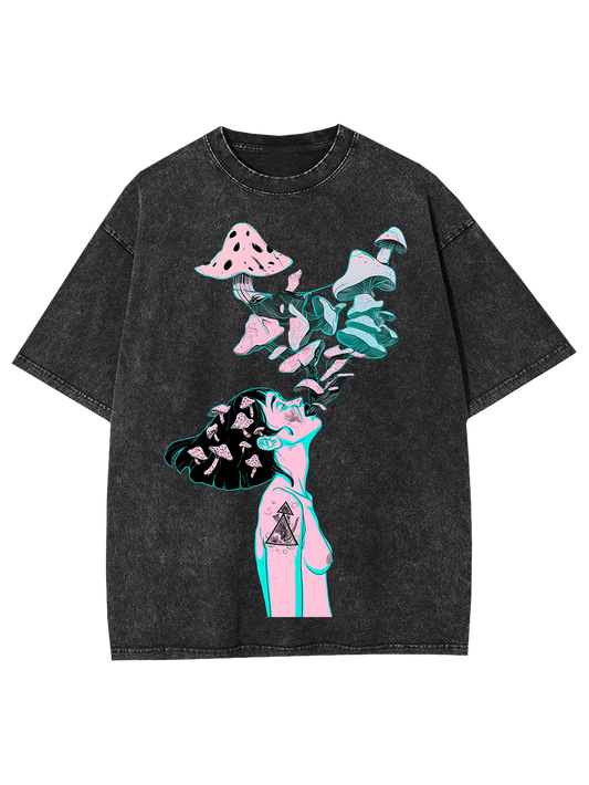 MUSHROOM DREAMSCAPE WASHED TSHIRT