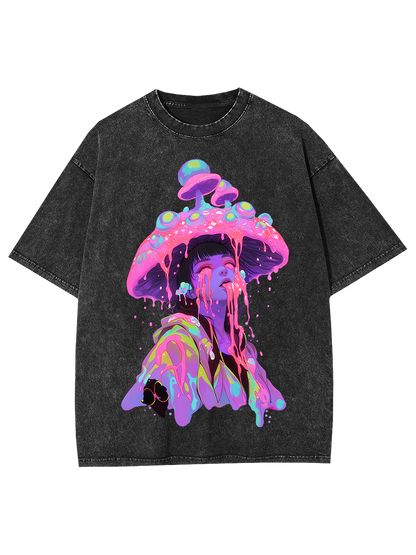 MUSHROOM DREAMSCAPE WASHED TSHIRT