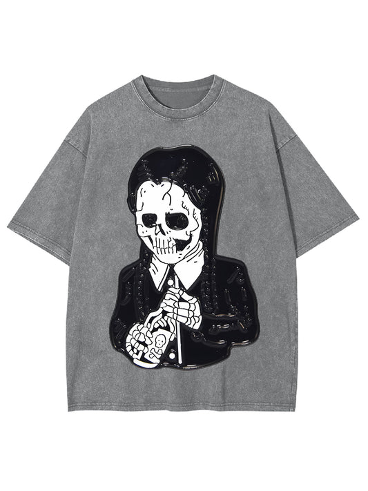 WEDNESDAY ADDAMS WASHED TSHIRT