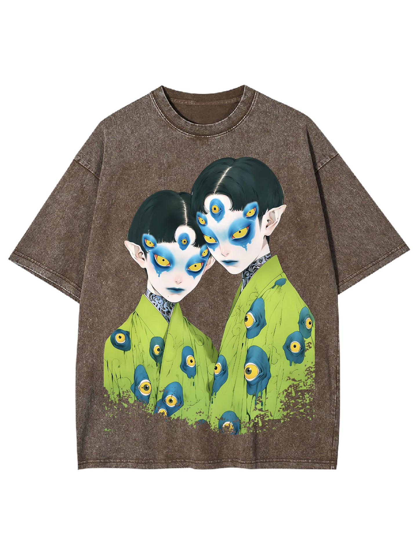 MYSTERIOUS TWIN EYES WASHED TSHIRT