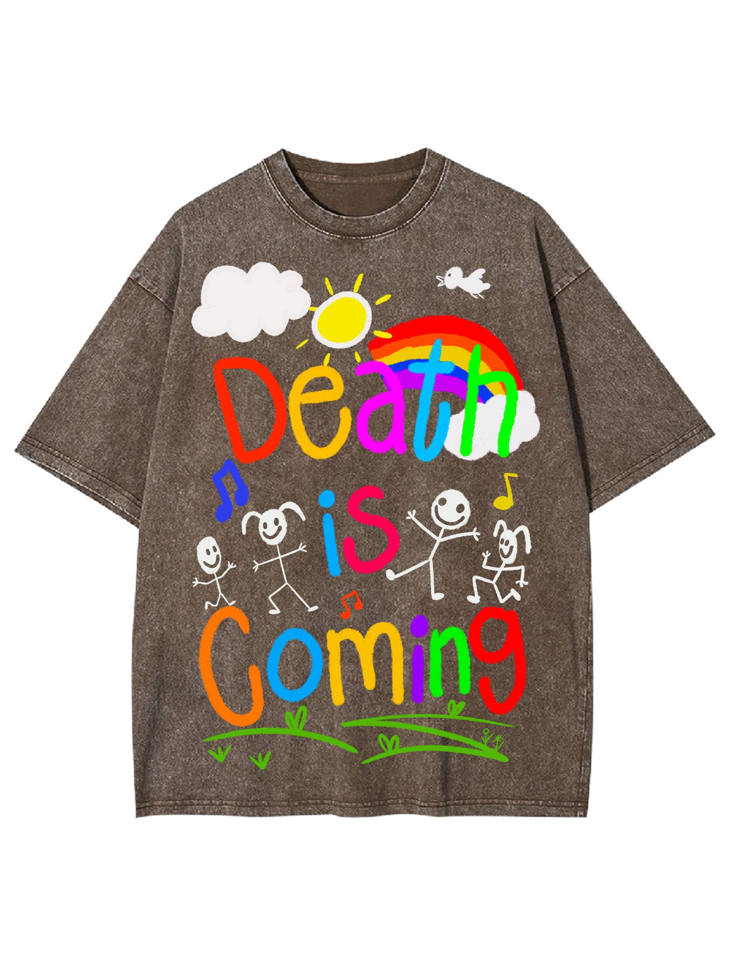 DEATH IS COMING WASHED TSHIRT