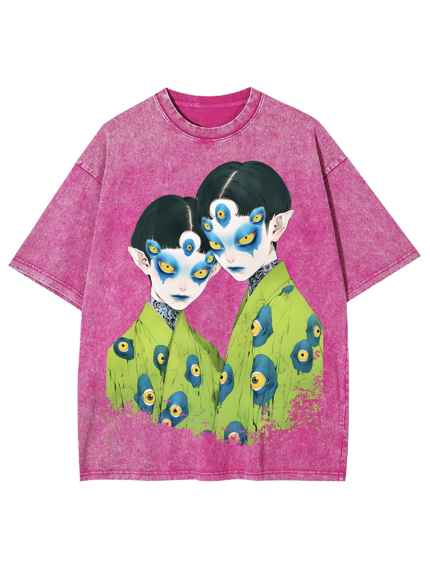 MYSTERIOUS TWIN EYES WASHED TSHIRT