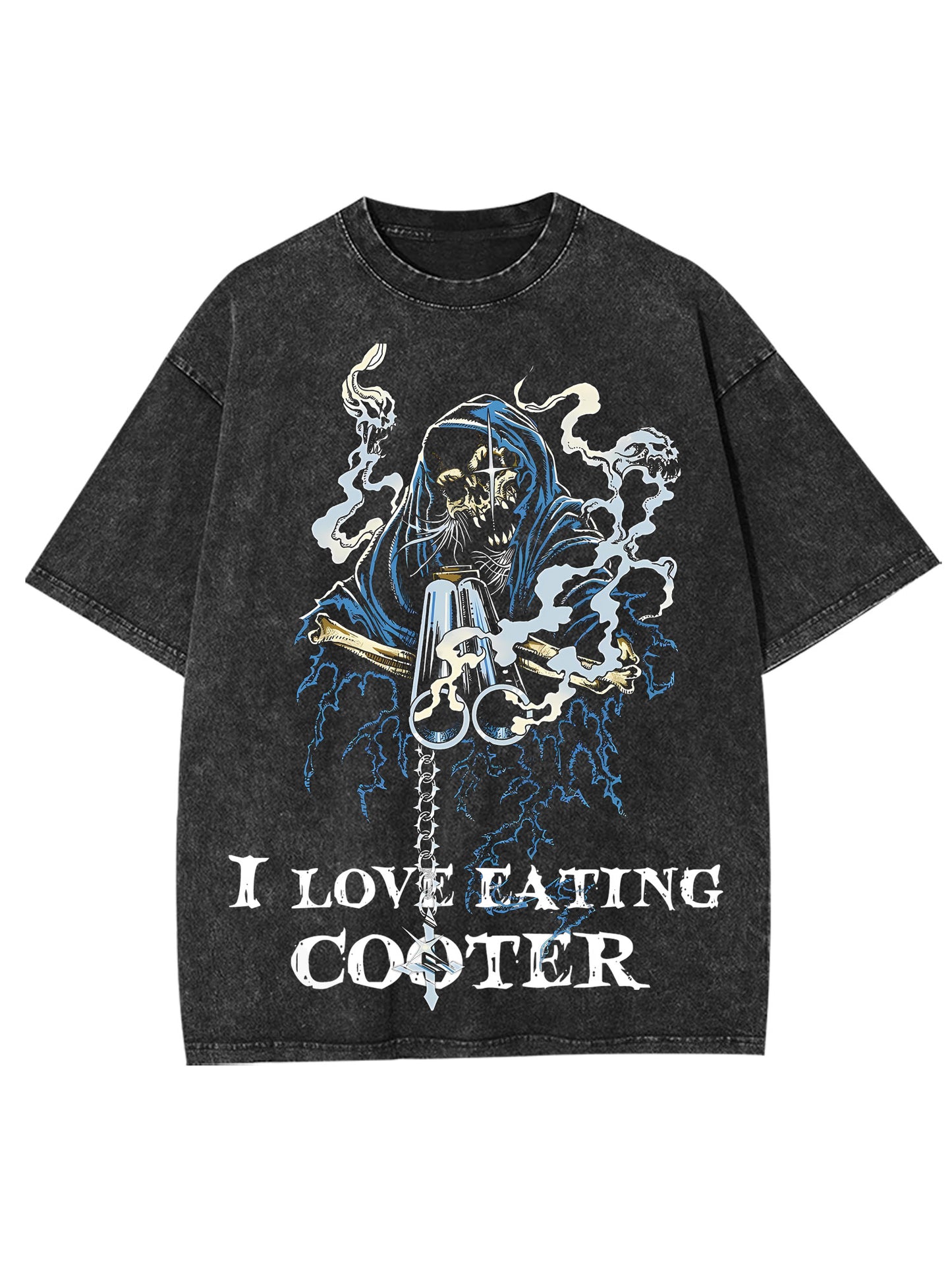 I LOVE EATING COOTED WASHED TSHIRT