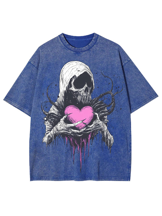 GRIM LOVE EMBRACE WASHED TSHIRT