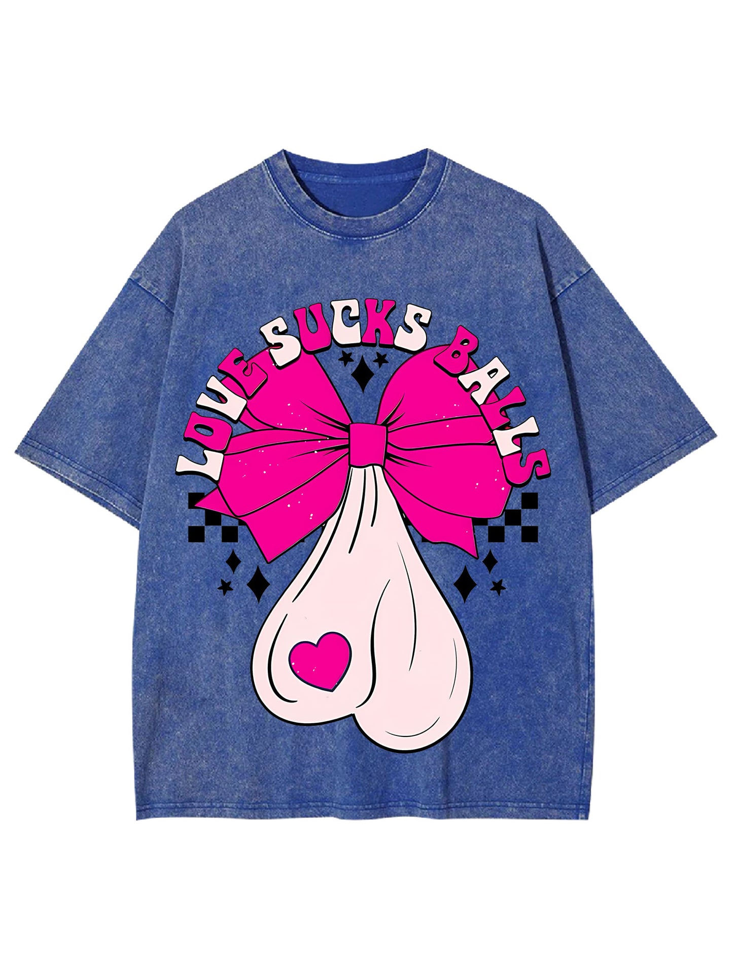 LOVE SUCKS BALLS WASHED TSHIRT