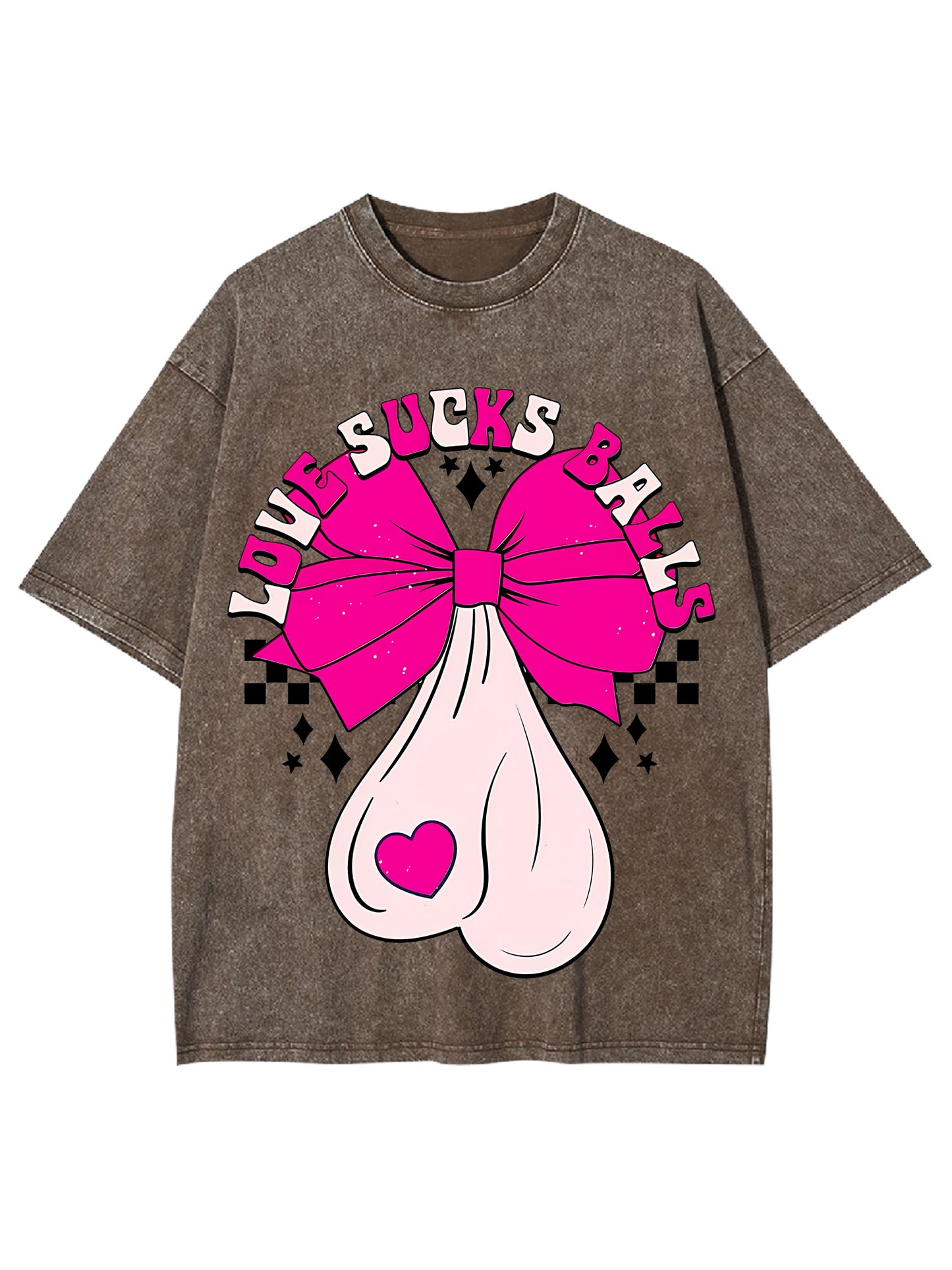 LOVE SUCKS BALLS WASHED TSHIRT