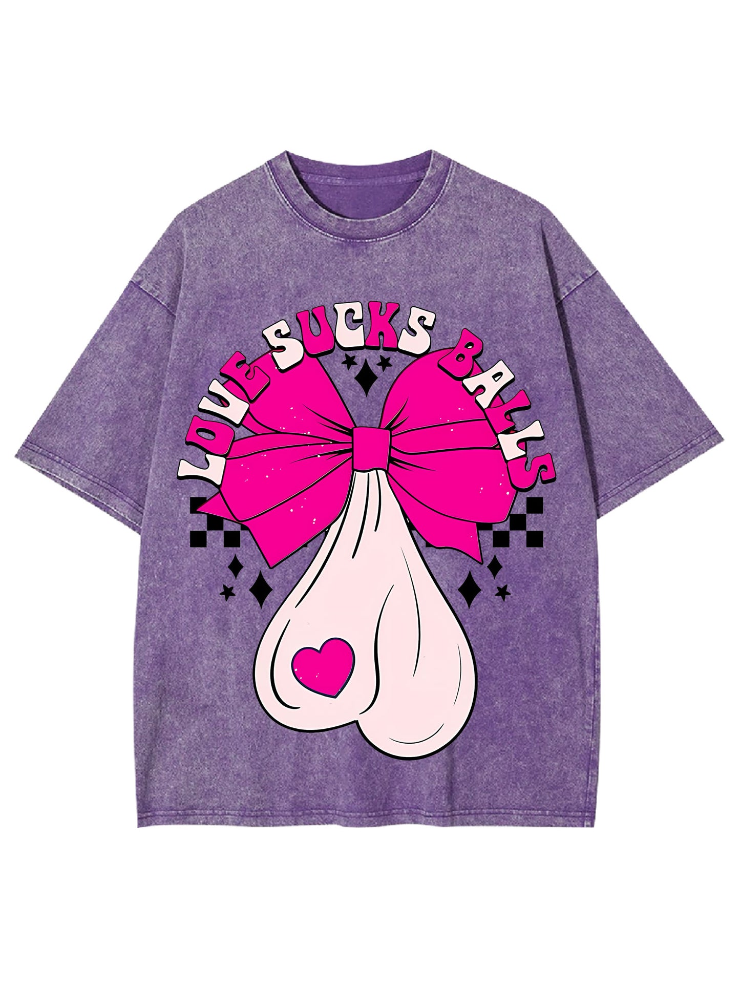 LOVE SUCKS BALLS WASHED TSHIRT