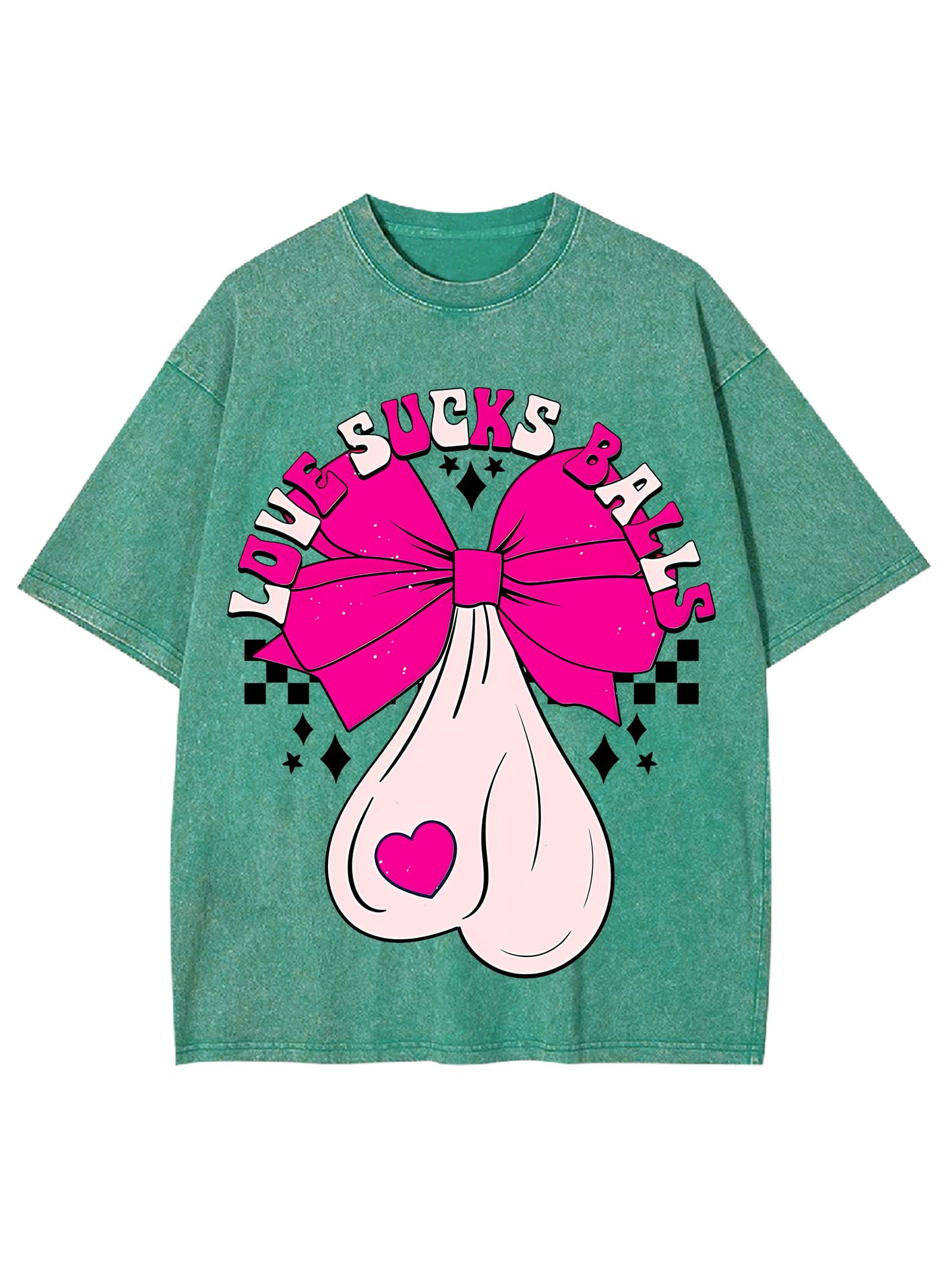 LOVE SUCKS BALLS WASHED TSHIRT