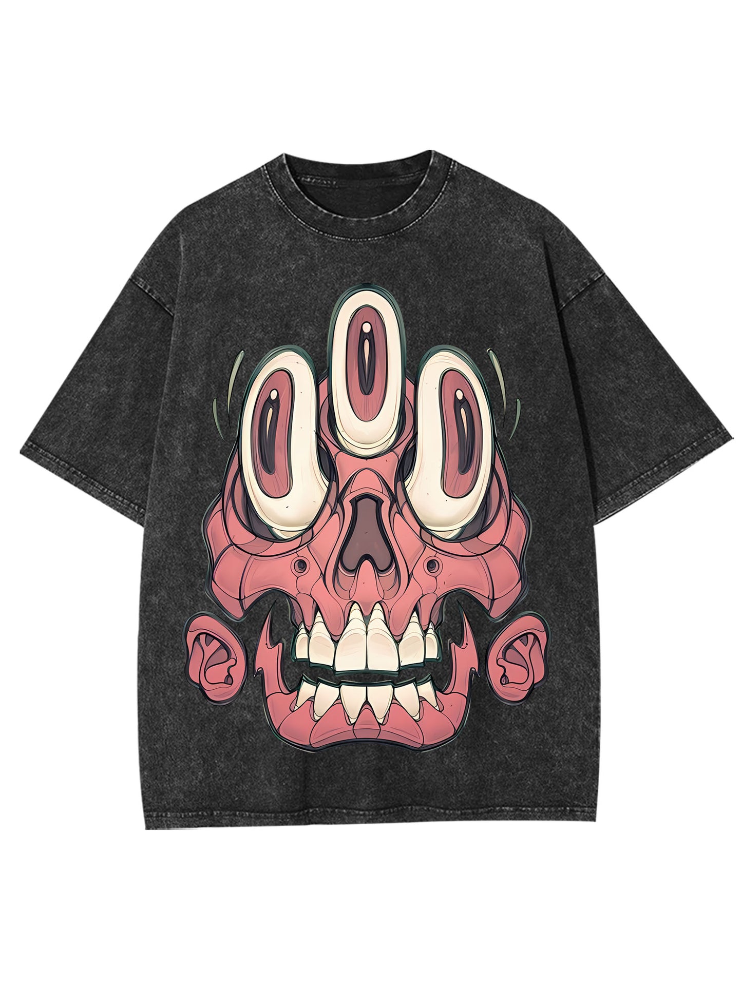 3 EYES SKELL WASHED TSHIRT