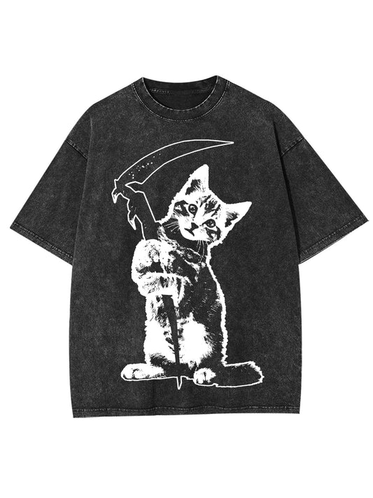 DEATH IS MOEWING WASHED TSHIRT