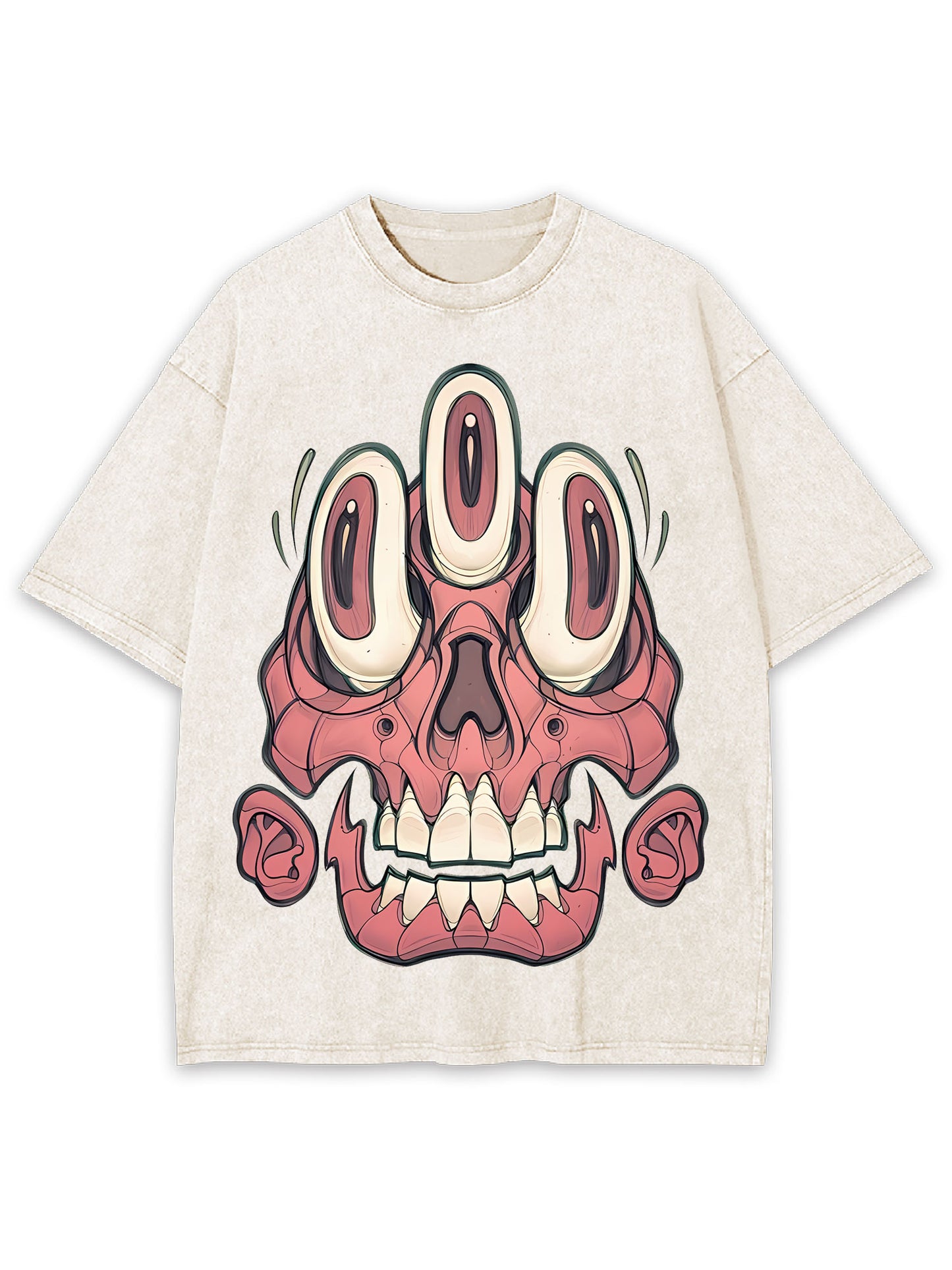 3 EYES SKELL WASHED TSHIRT