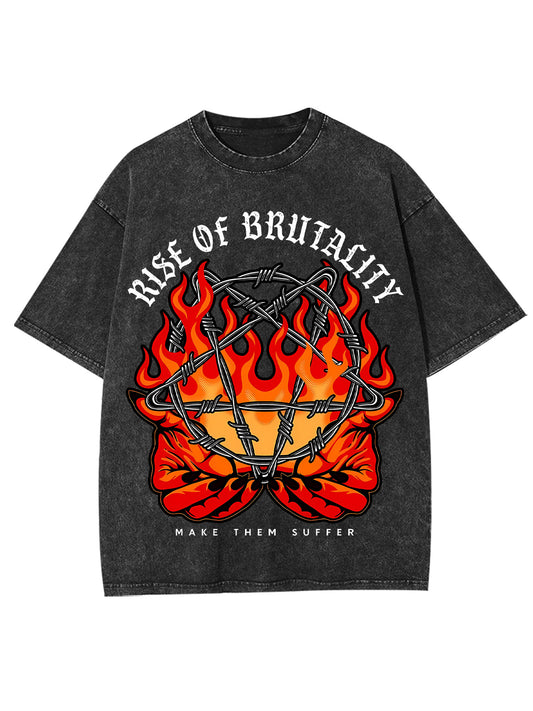 RISE OF BRUTALITY WASHED TSHIRT