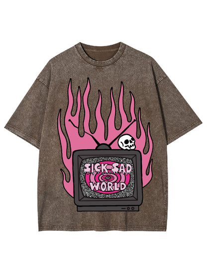 SICK SAD WORLD WASHED TSHIRT