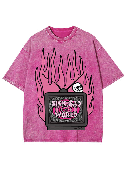 SICK SAD WORLD WASHED TSHIRT