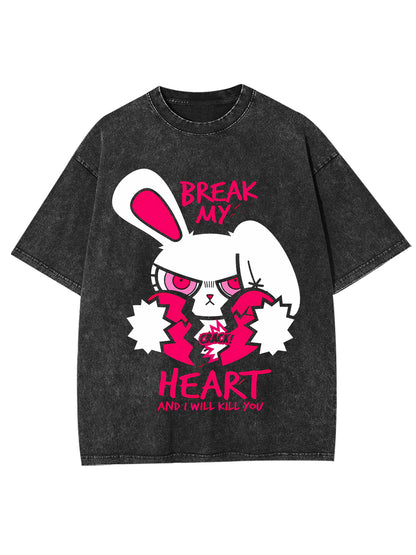 BREAK MY HEART WASHED TSHIRT