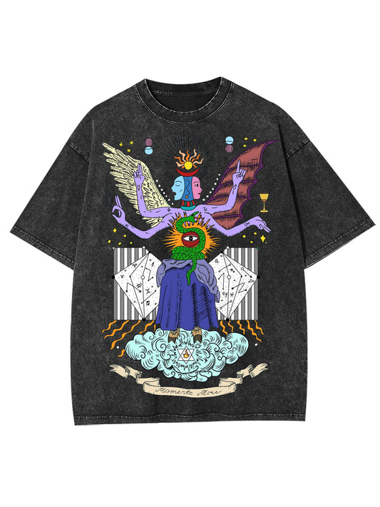 HALF ANGEL HALF DEVIL WASHED TSHIRT