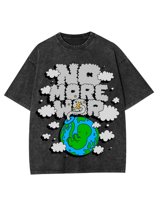 NO MORE WAR WASHED TSHIRT