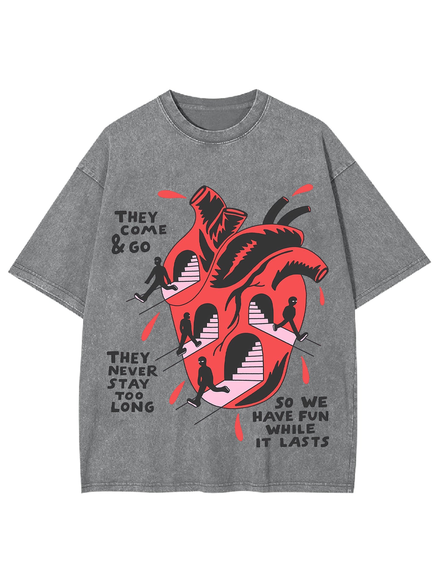 THEY COME AND GO WASHED TSHIRT