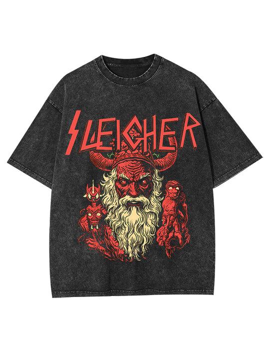 EVIL SANTA WASHED TSHIRY