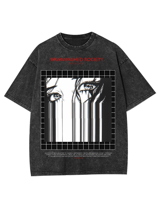 BRAINWASHED SOCIETY  WASHED TSHIRT