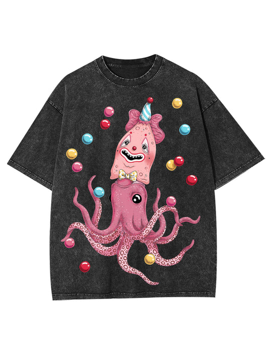 OCTOPUS CLOWN WASHED TSHIRT