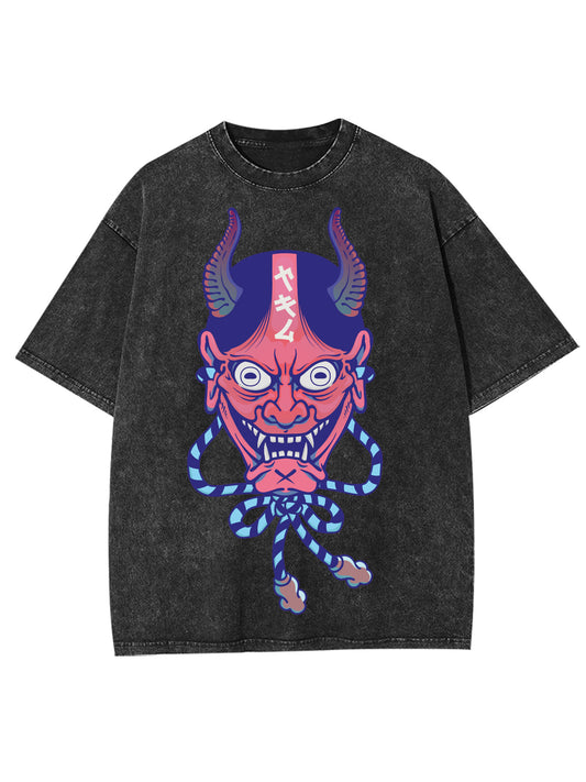 HANNYA MASK WASHED TSHIRT