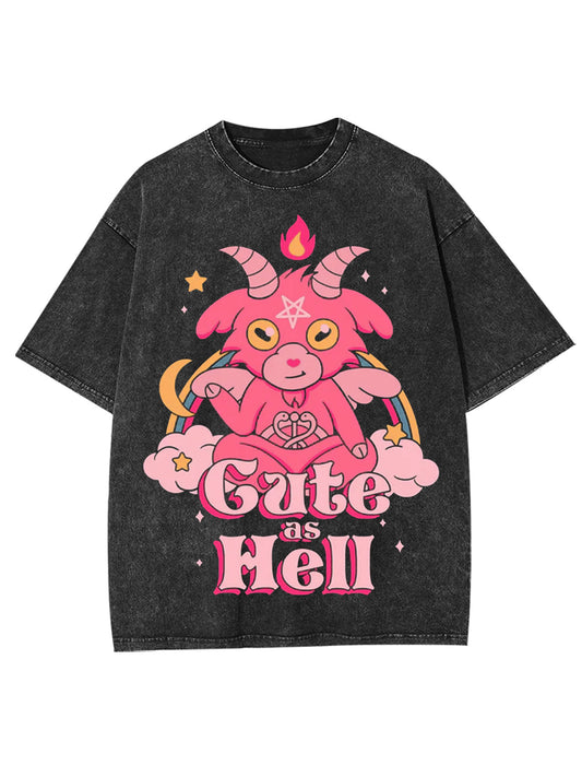 CUTE AS HELL WASHED TSHIRT