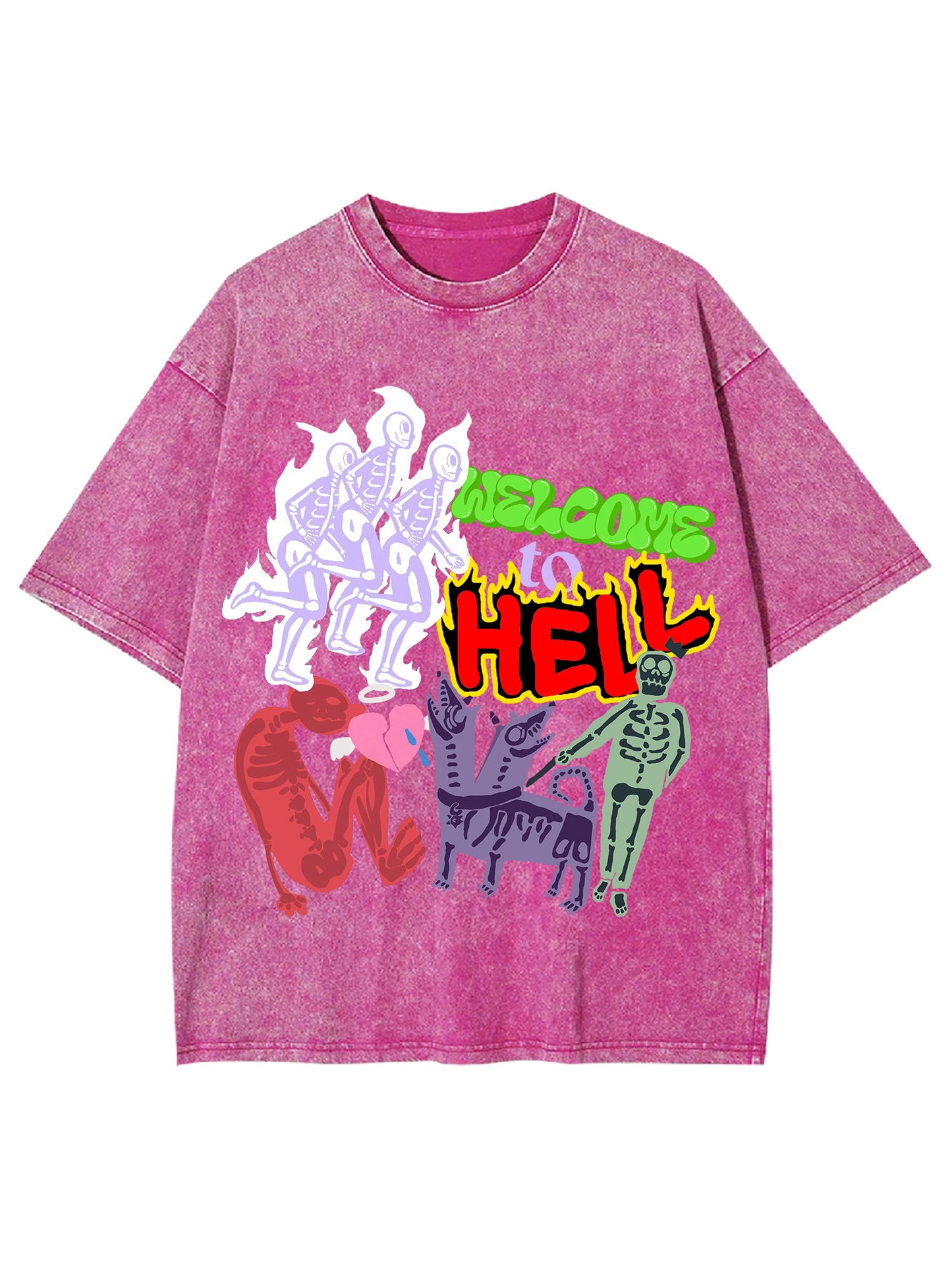 WELCOME TO HELL WASHED TSHIRT