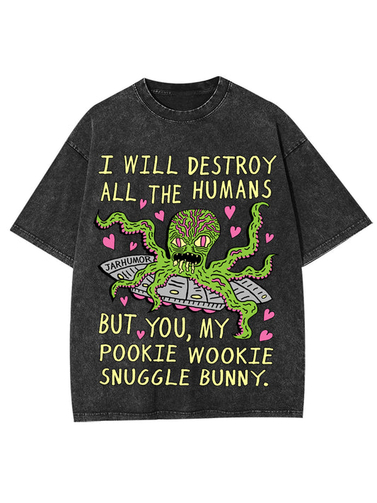 MY POOKIE WOOKIE SNUGGLE BUNNY WASHED TSHIRT