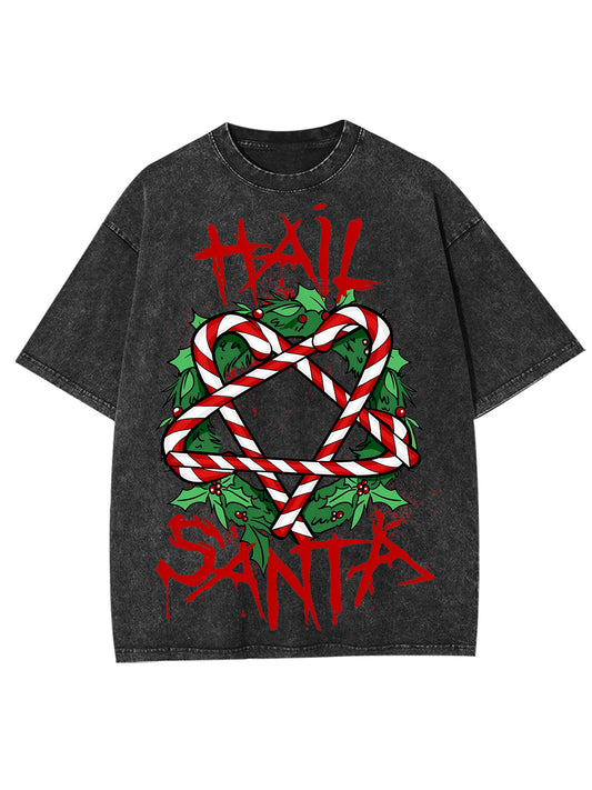 HAIL SANTA WASHED TSHIRT