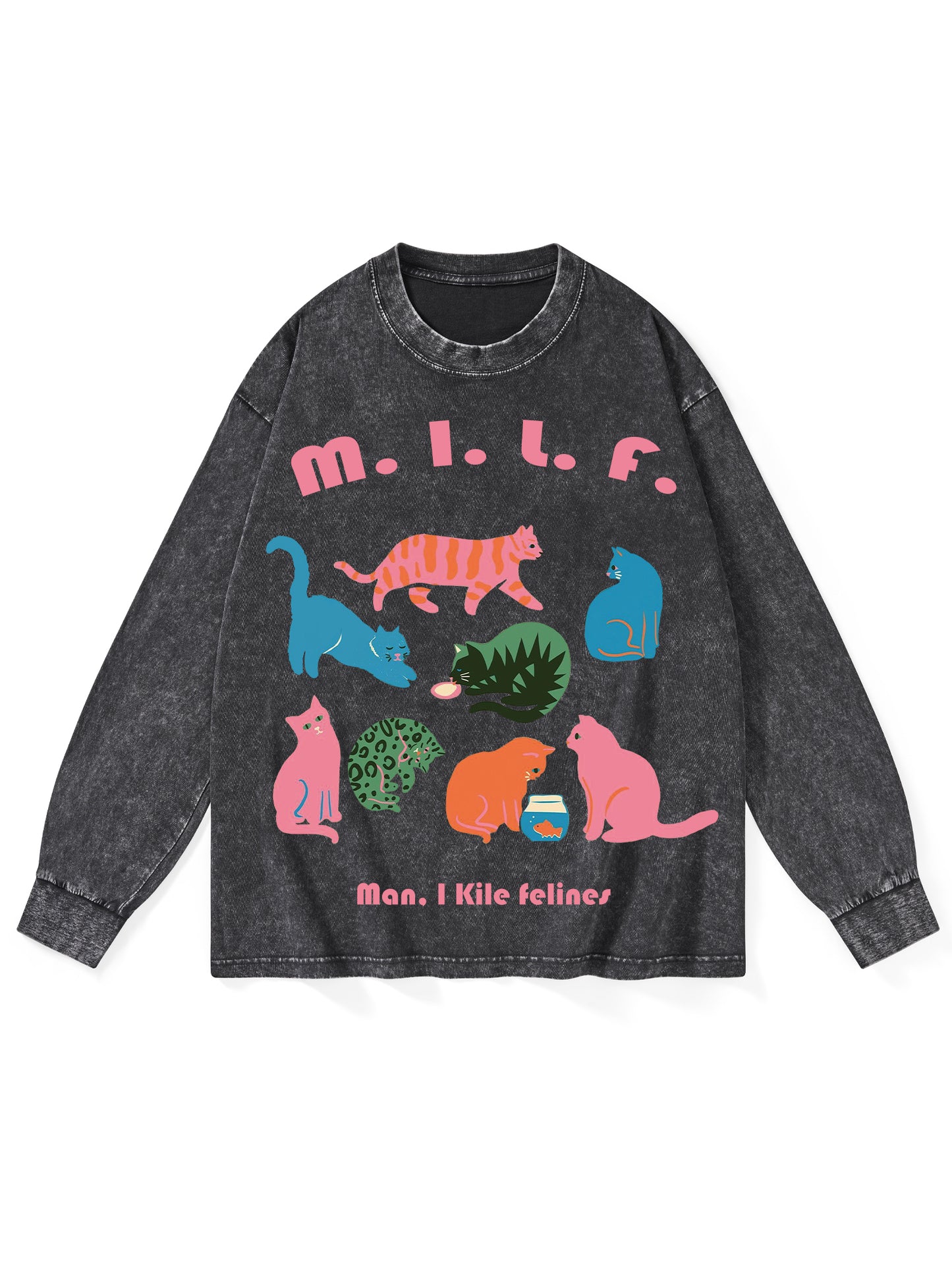 MILF WASHED LONG-SLEEVE TSHIRT