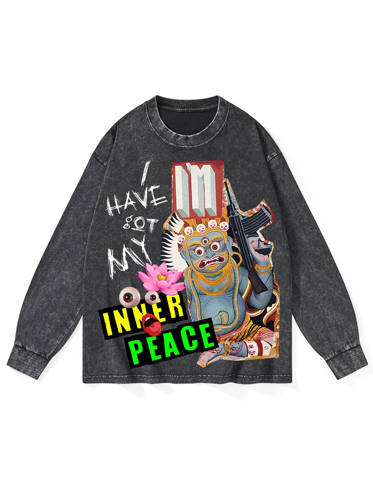 I HAVE GOT MY INNER PEACE WASHED LONG-SLEEVE TSHIRT