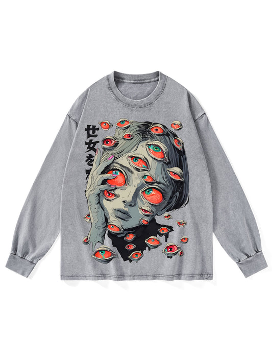 EYES OF THE UNSEEN WASHED TSHIRT LONG-SLEEVE TSHIRT