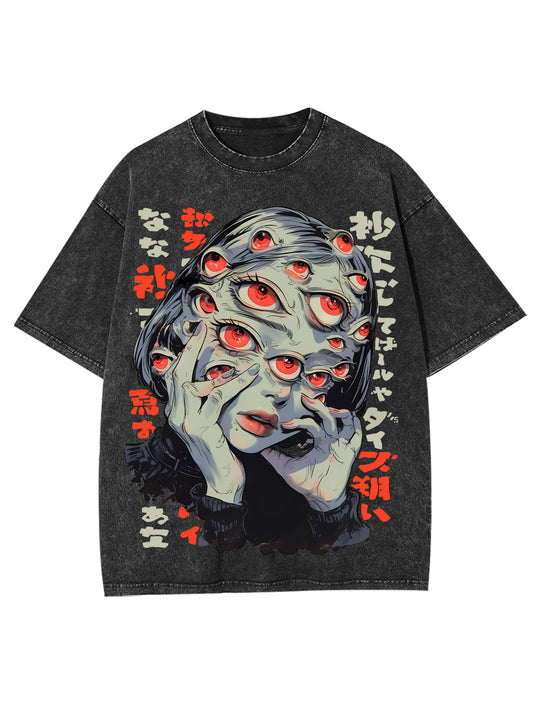 THOUSAND EYES GAZE WASHED TSHIRT