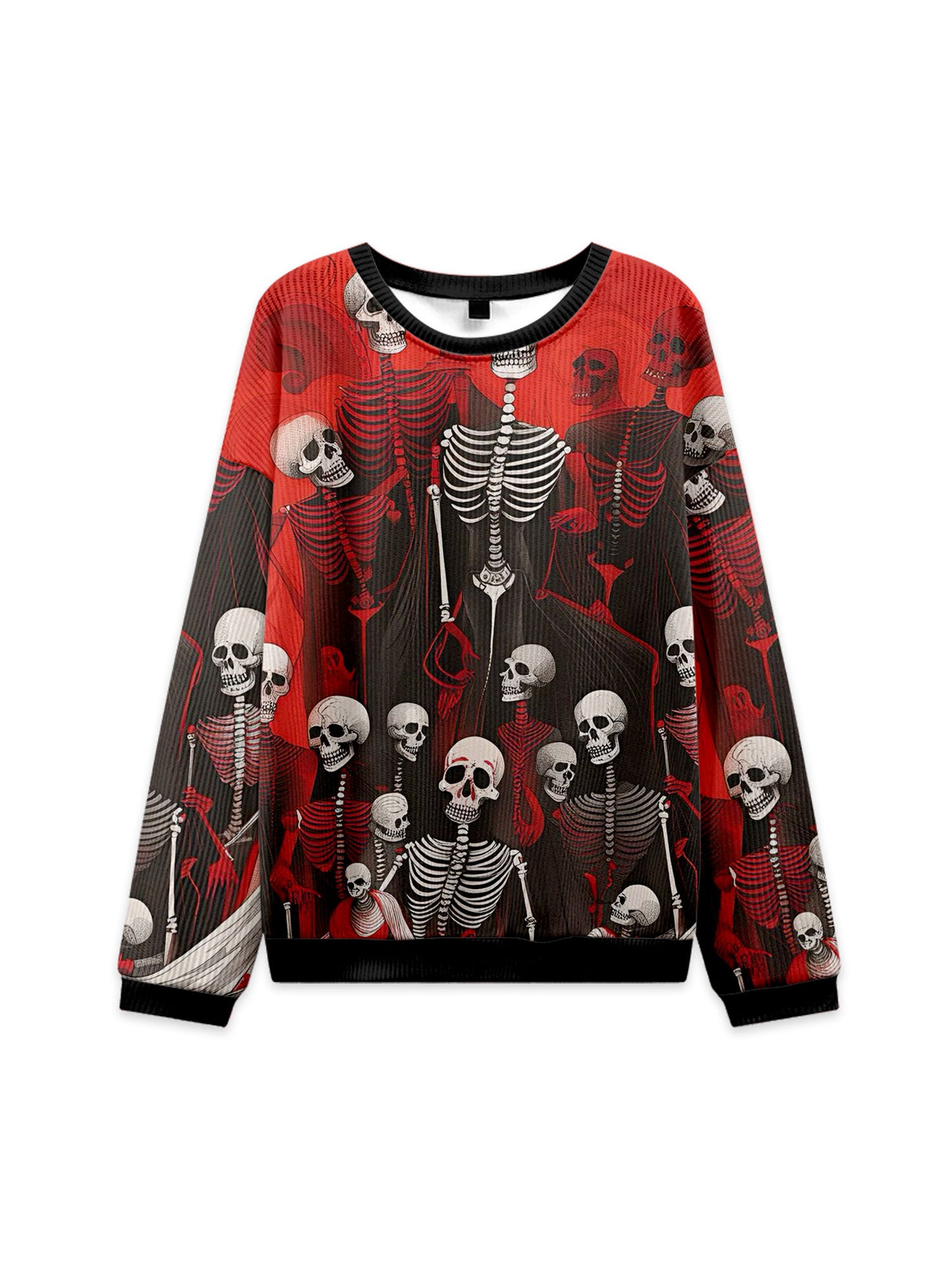 DANCING SKELETONS KNIT SWEATSHIRT