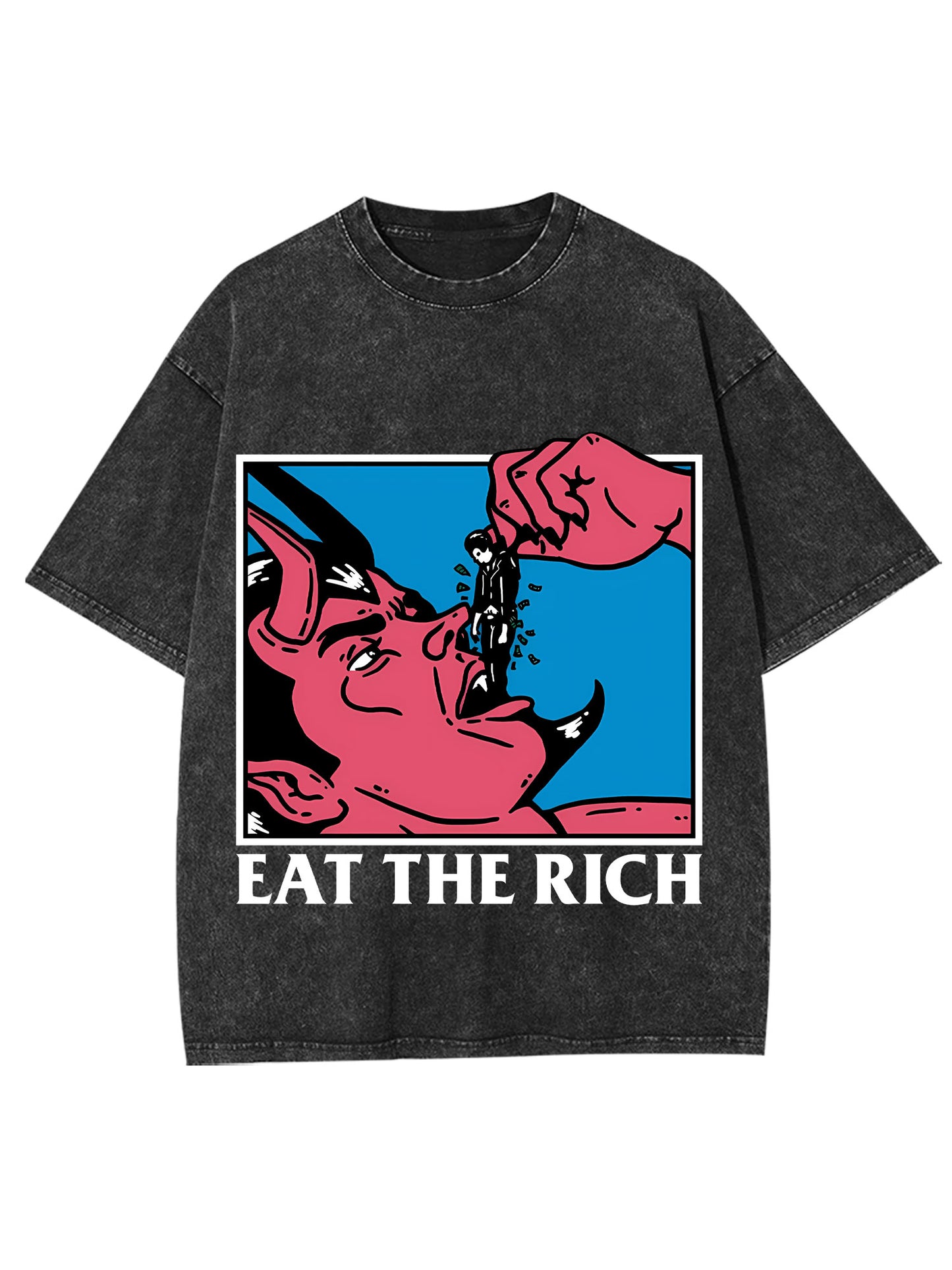 EAT THE RICH WASHED TSHIRT