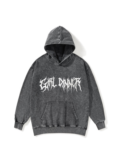 GIRL DINNER WASHED HOODIE