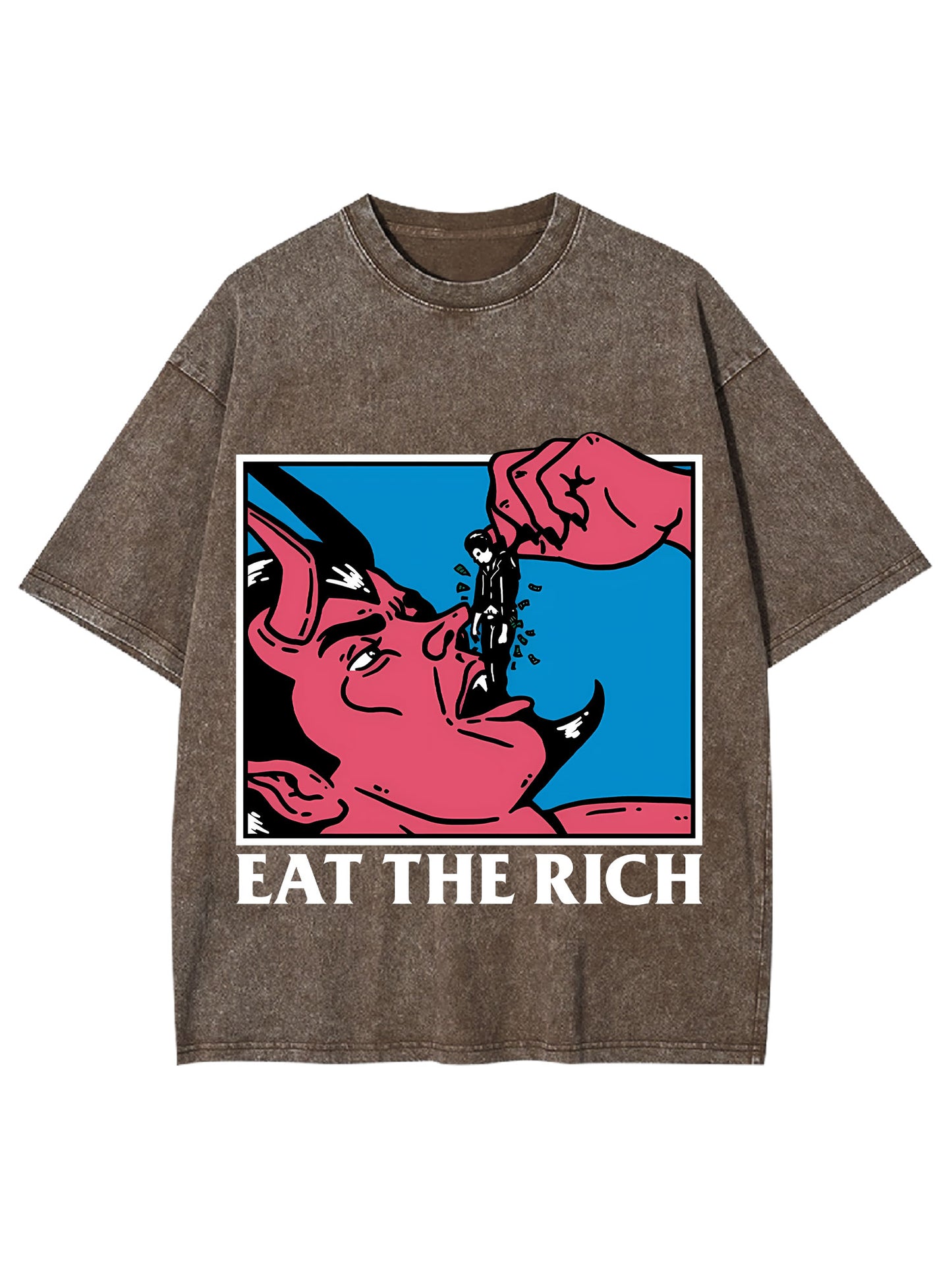 EAT THE RICH WASHED TSHIRT