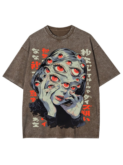 THOUSAND EYES GAZE WASHED TSHIRT