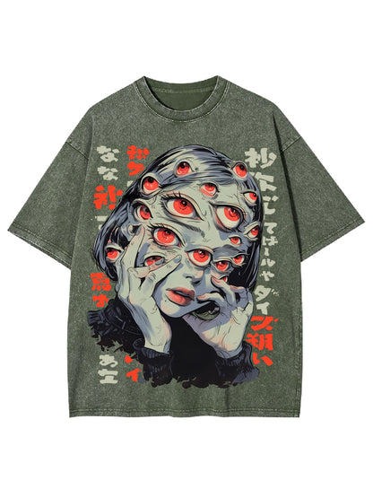 THOUSAND EYES GAZE WASHED TSHIRT