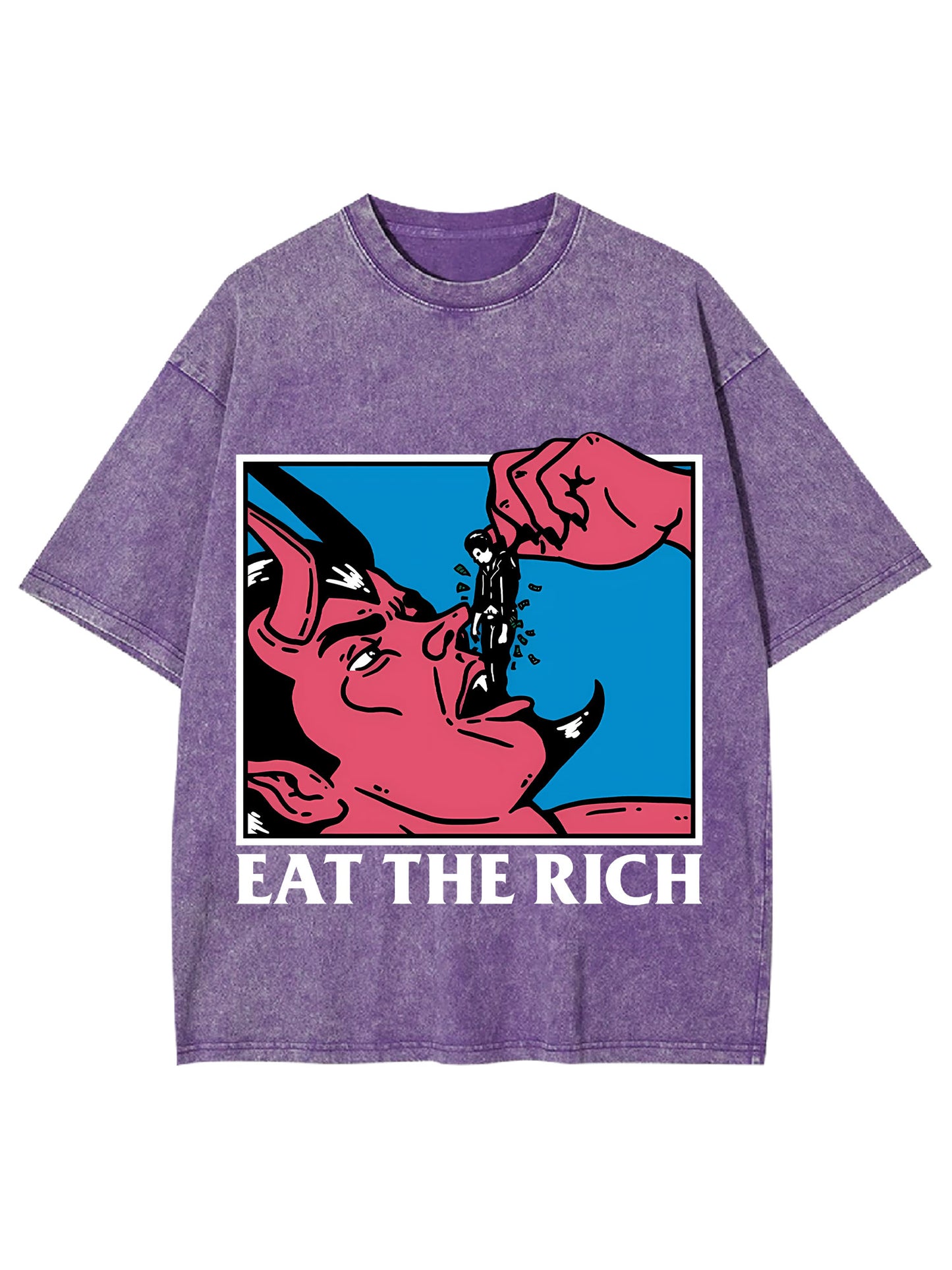 EAT THE RICH WASHED TSHIRT