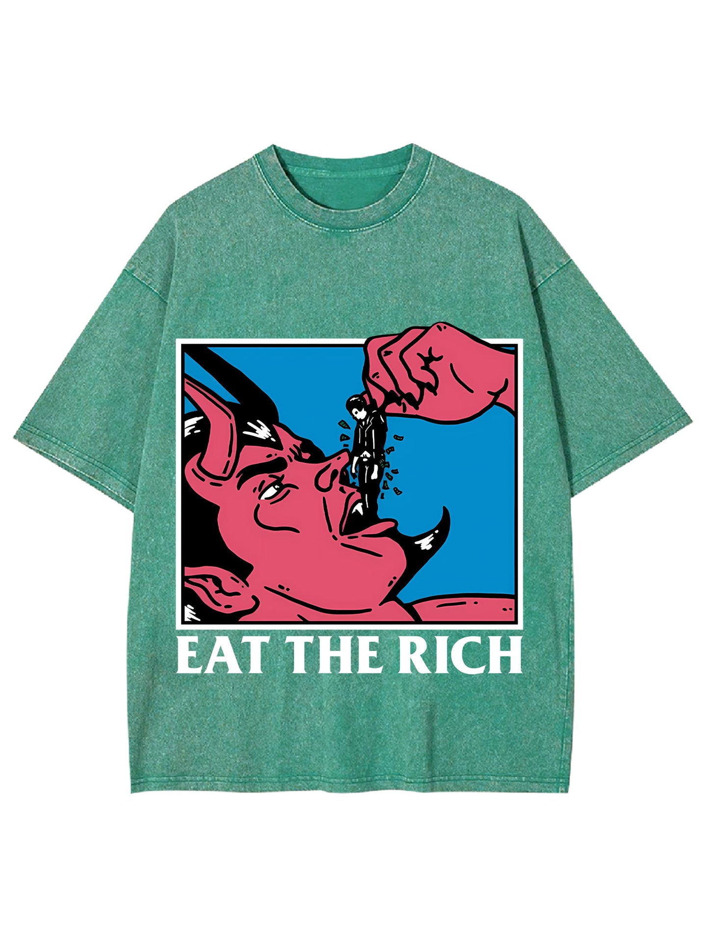 EAT THE RICH WASHED TSHIRT