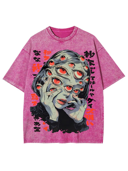 THOUSAND EYES GAZE WASHED TSHIRT