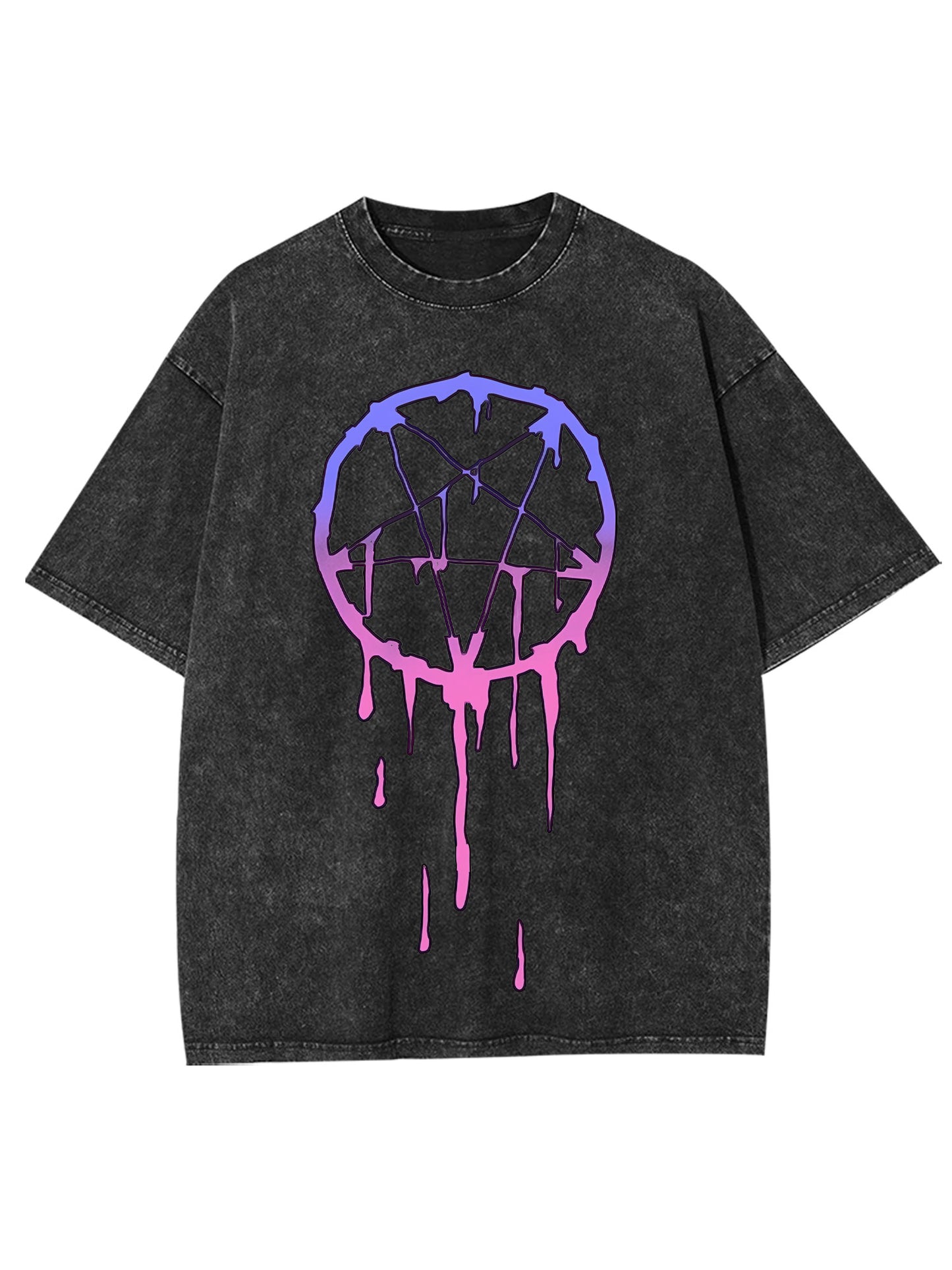 MELTING PENTACLE WASHED TSHIRT