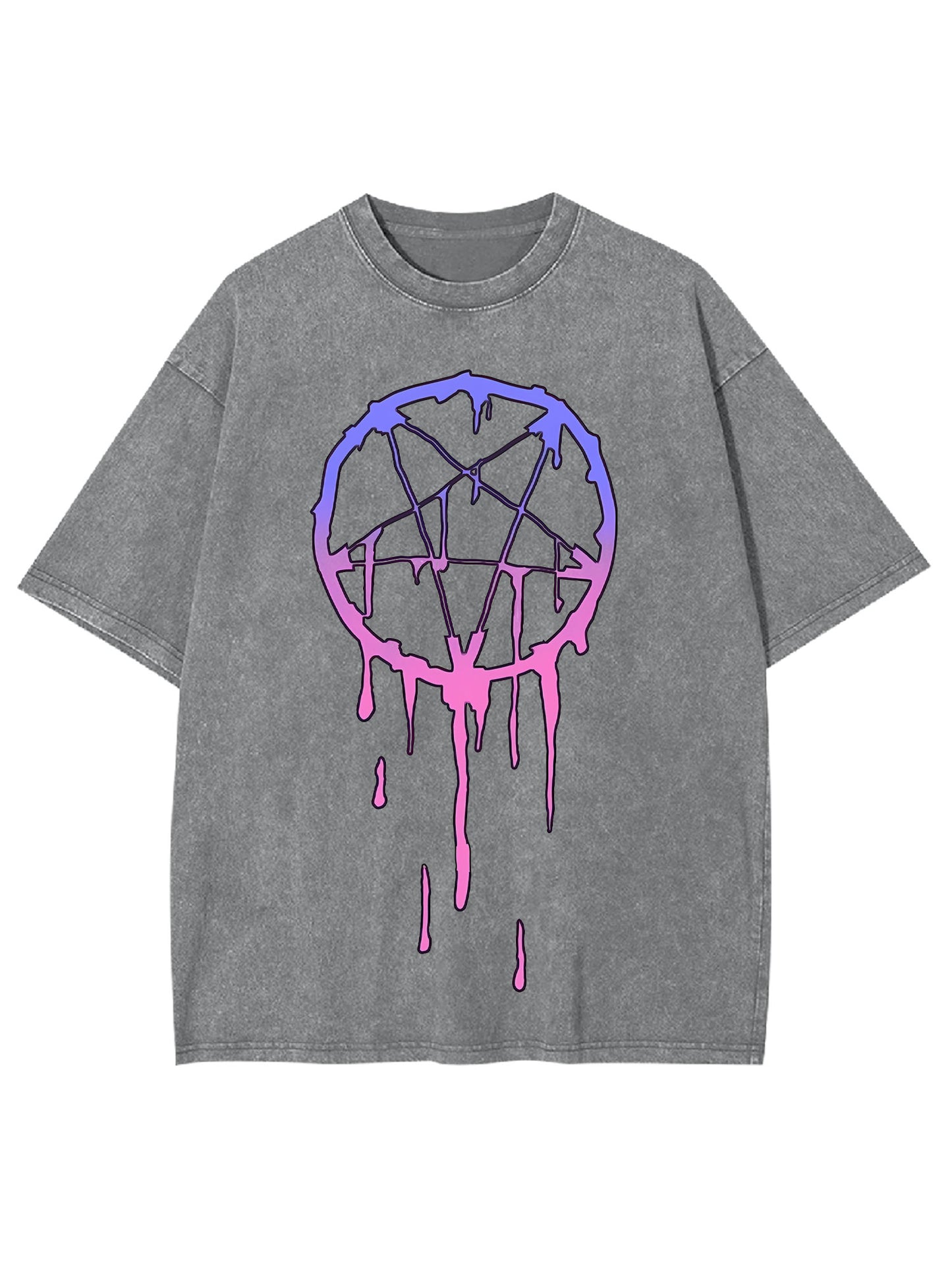 MELTING PENTACLE WASHED TSHIRT