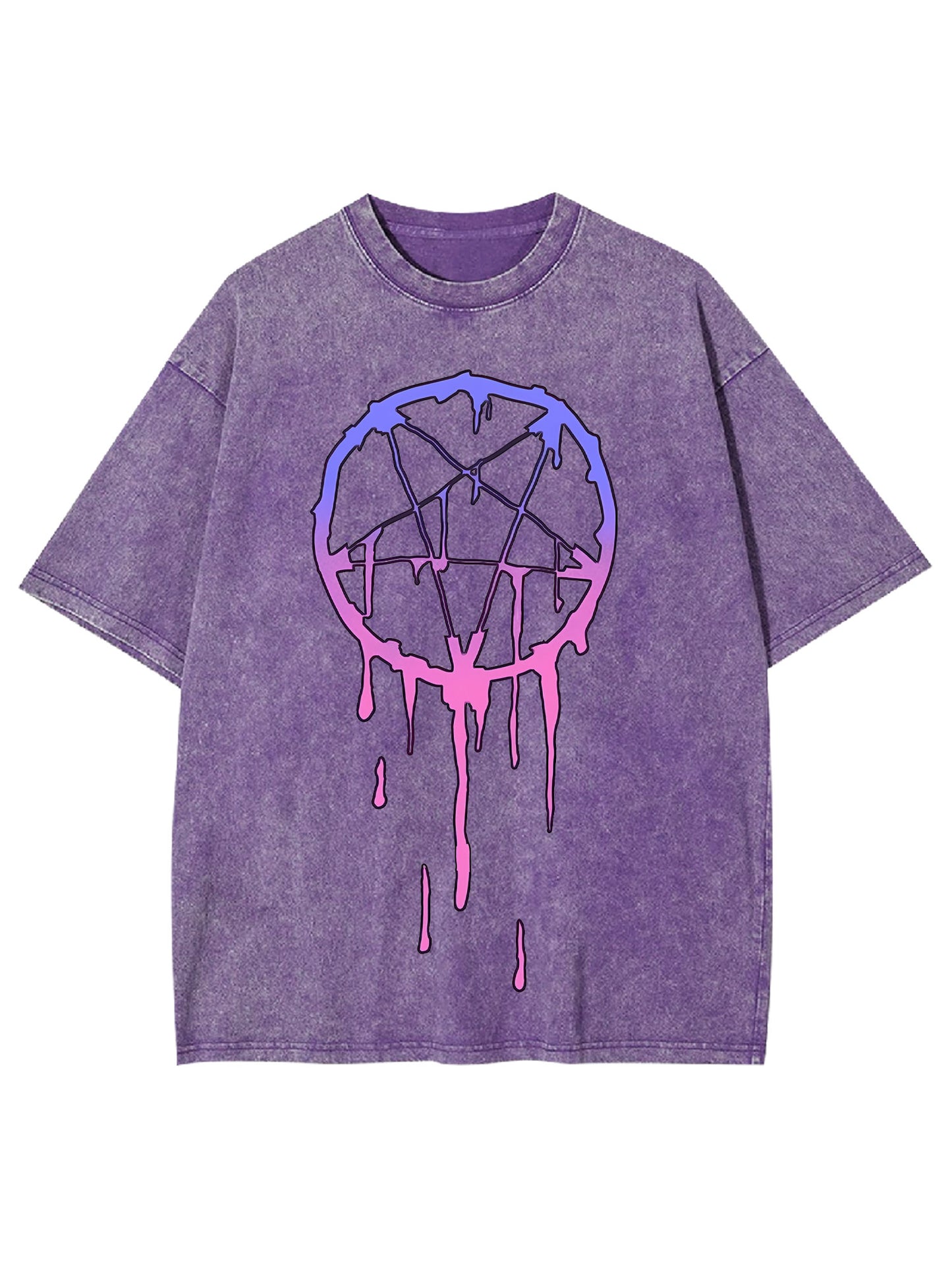 MELTING PENTACLE WASHED TSHIRT