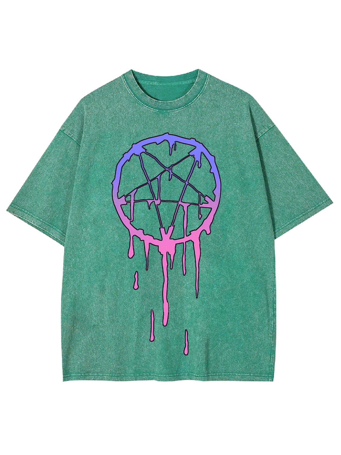 MELTING PENTACLE WASHED TSHIRT