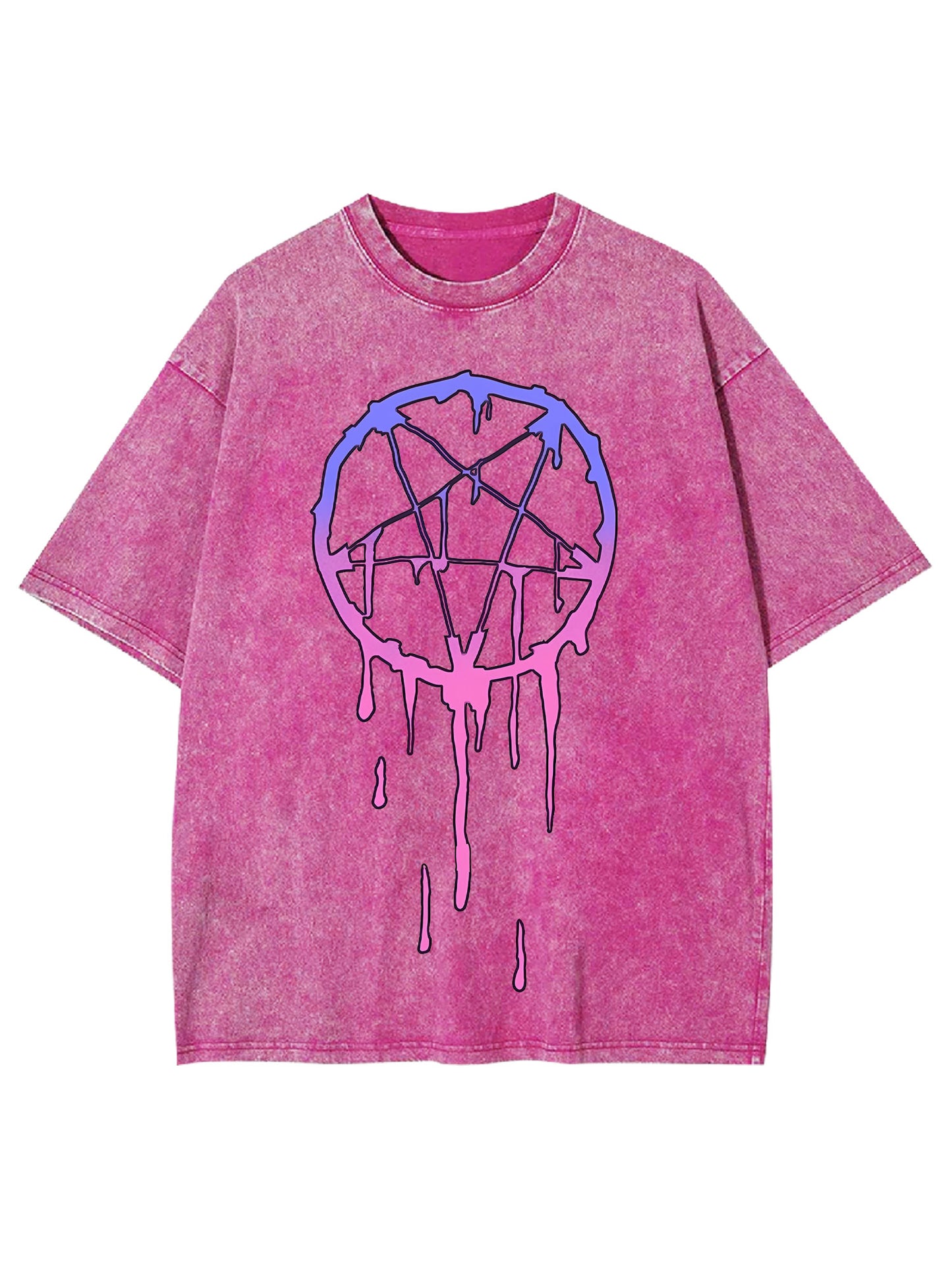 MELTING PENTACLE WASHED TSHIRT