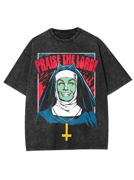 PRAISE THE LORD WASHED TSHIRT