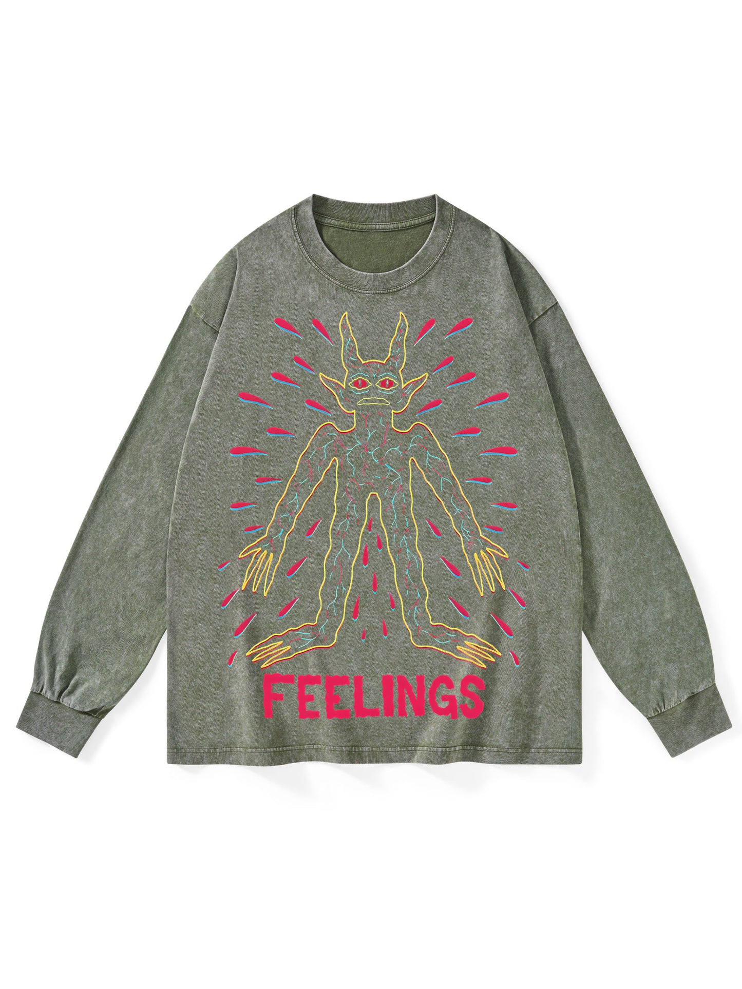 FEELINGS WASHED LONG-SLEEVE TSHIRT